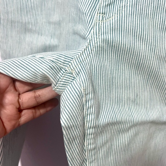 Pilcro by Anthropologie Green Striped Pants 28 - Picture 9 of 11
